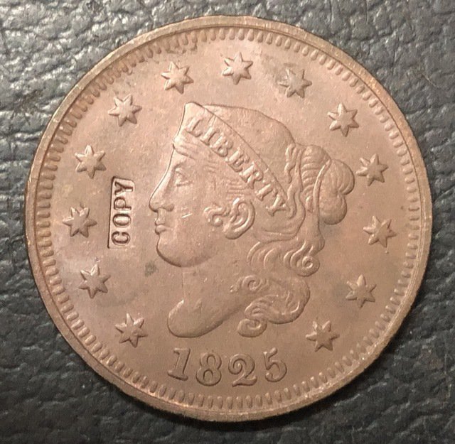 1 Pcs 1825 US Coronet Head Large One Cent Copy Coins  For Collection