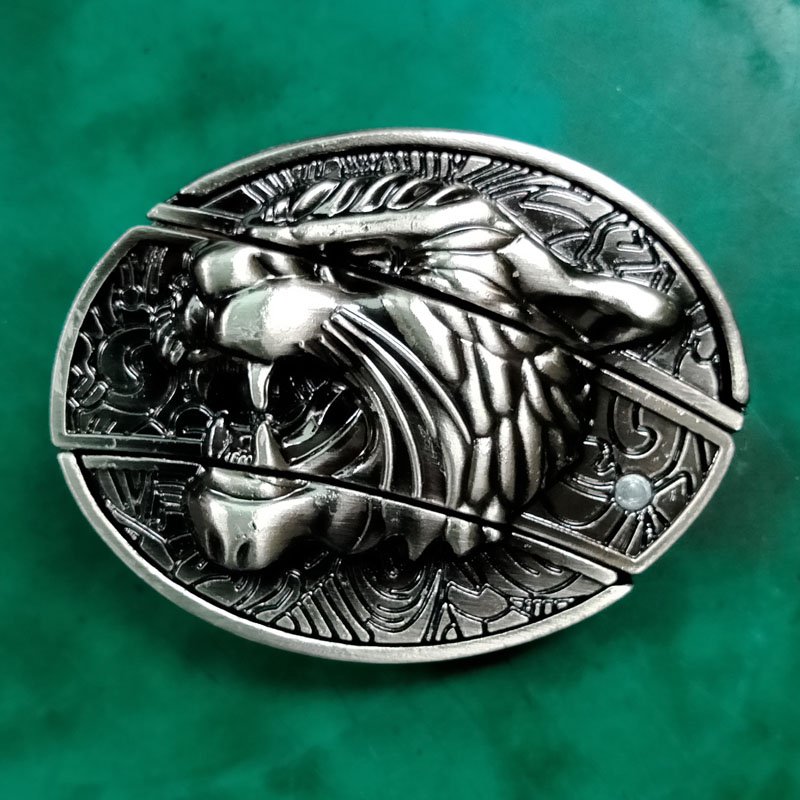 1 Pcs Tiger Head Knife Western Cowboy Belt Buckles