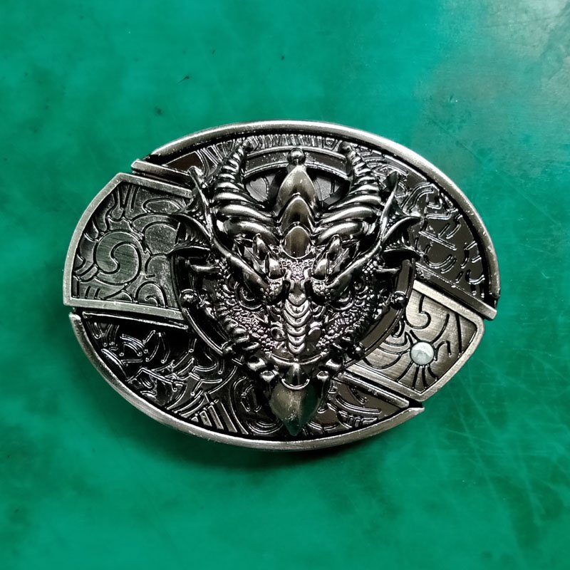 1 Pcs Dragon Head With Knife Western Cowboy Belt Buckles
