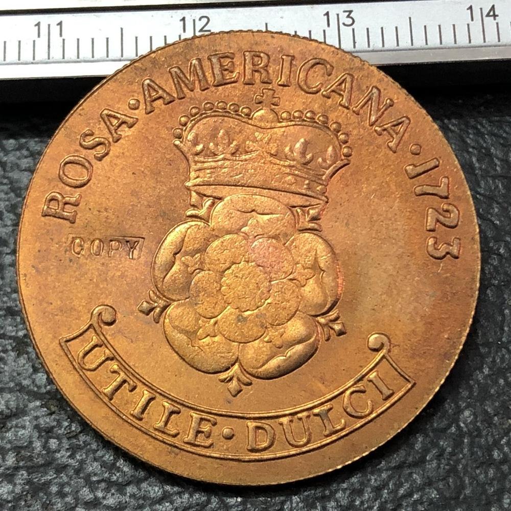 1 Pcs 1723 Rosa Americana Colonials Copy Coins For Collection