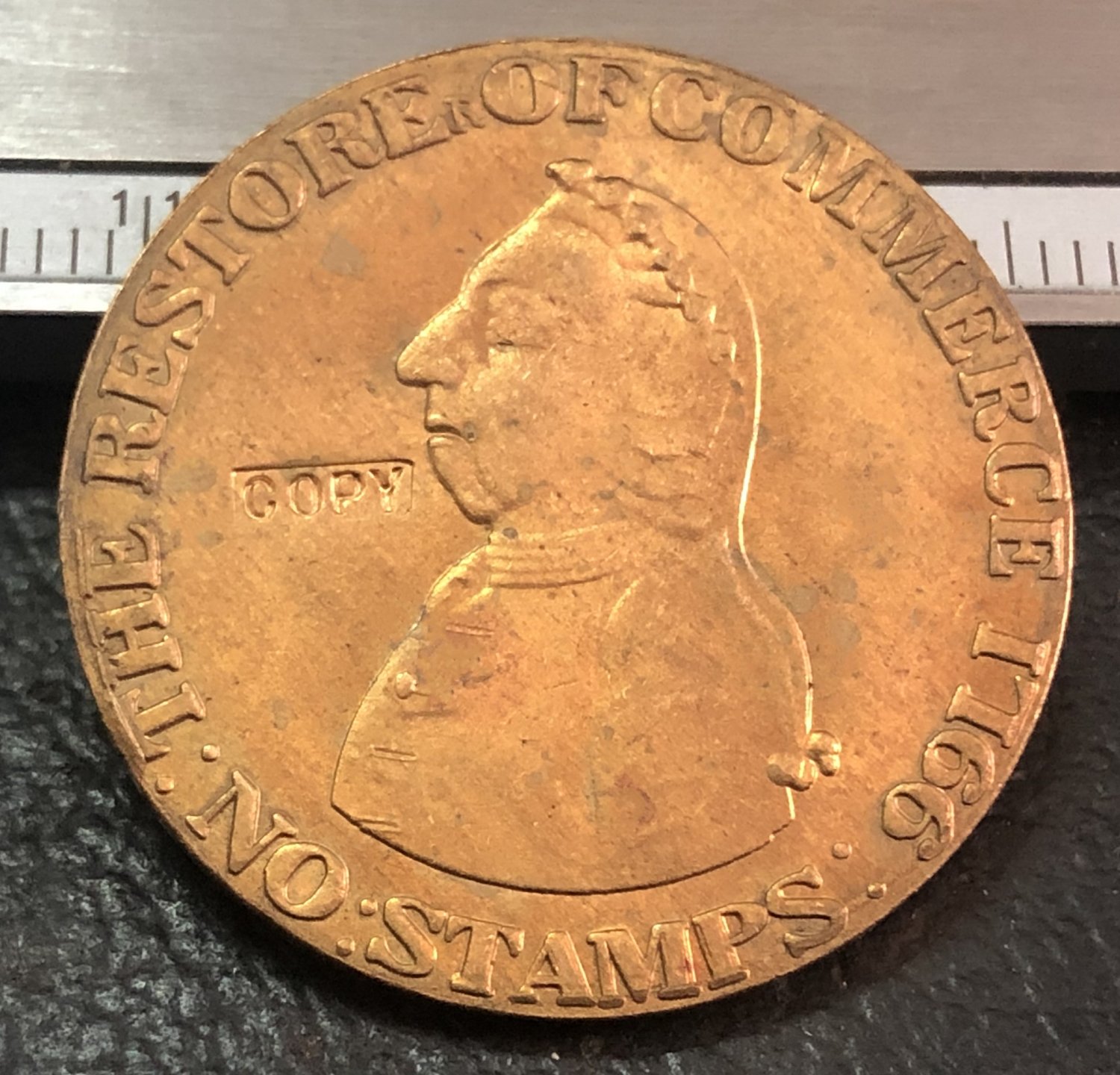 1 Pcs 1766 Pitt Tokens Colonical Copy Coins (Without Copy Logo)