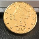 1 Pcs 1889-CC $10 Ten Dollar Liberty Head Copy Coins  For Collection