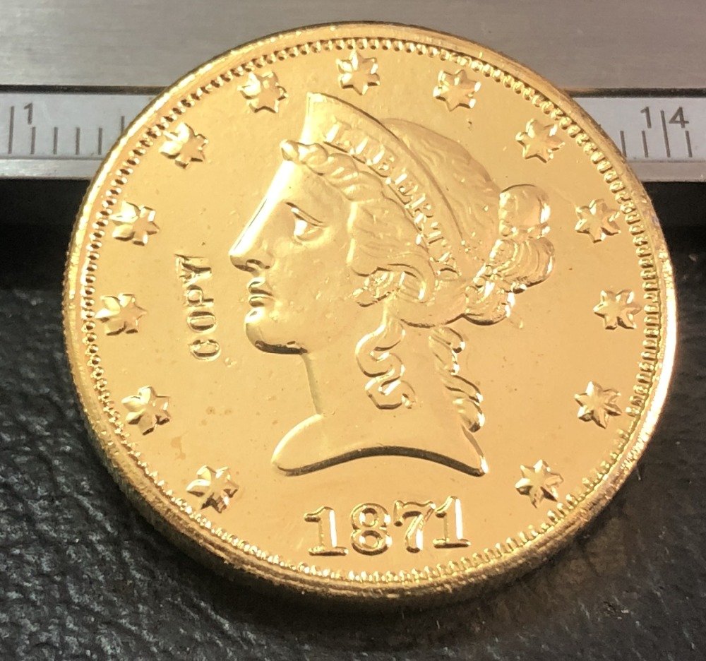 1 Pcs 1871-P $10 Ten Dollar Liberty Head Copy Coins For Collection