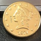 1 Pcs 1871-P $10 Ten Dollar Liberty Head Copy Coins  For Collection