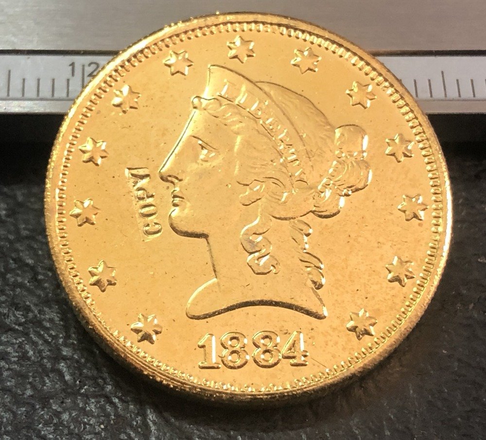 1 Pcs 1884-P $10 Ten Dollar Liberty Head Copy Coins For Collection