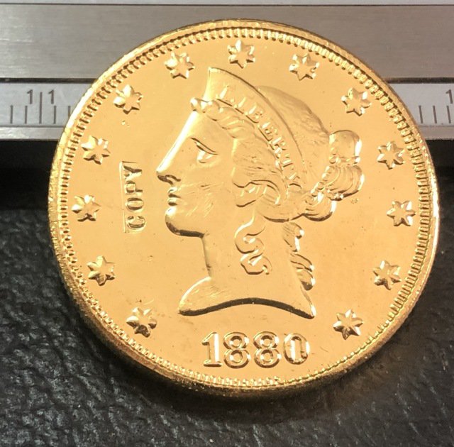 1 Pcs 1880-S Liberty Head $10 Ten Dollar Copy Coins- For Collection