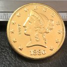 1 Pcs 1880-S Liberty Head $10 Ten Dollar Copy Coins- For Collection