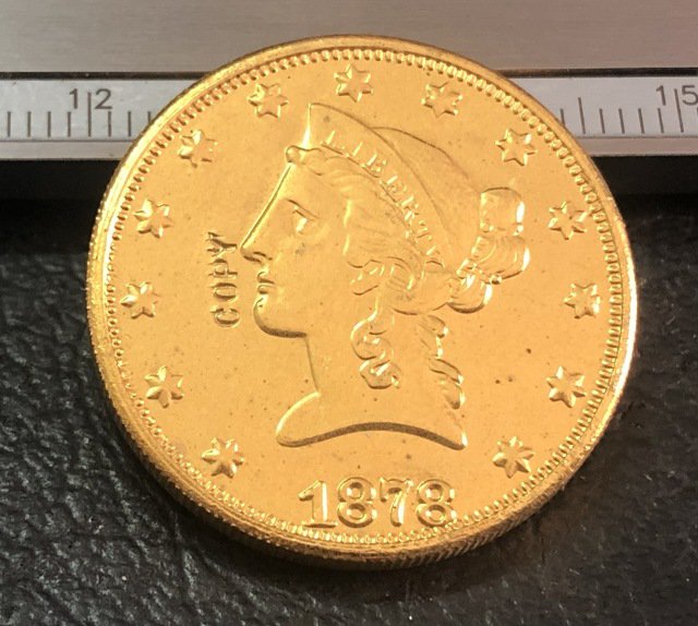 1 Pcs 1878-P Liberty Head $10 Ten Dollar Copy Coins- For Collection