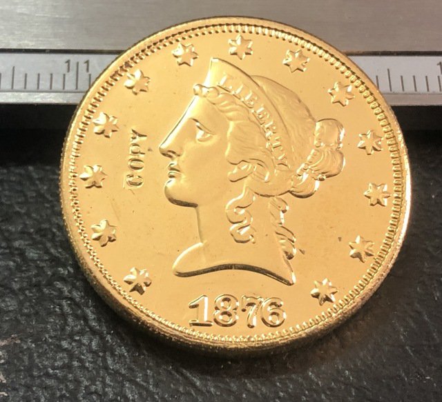 1 Pcs 1876-P Liberty Head $10 Ten Dollar Copy Coins- For Collection