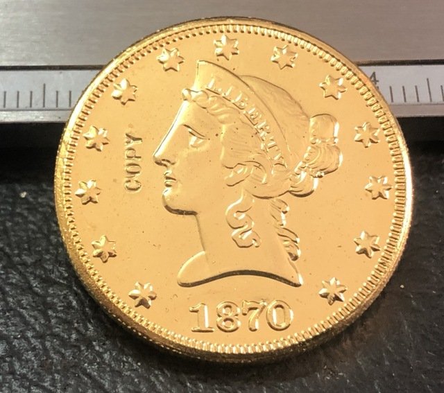 1 Pcs 1870-P Liberty Head $10 Ten Dollar Copy Coins- For Collection