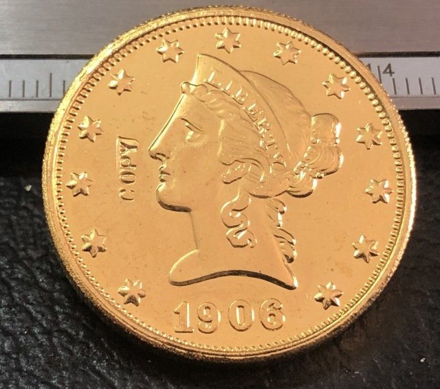1 Pcs 1906-S Liberty Head $10 Ten Dollar Copy Coins- For Collection