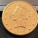1 Pcs 1906-S Liberty Head $10 Ten Dollar Copy Coins- For Collection