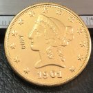 1 Pcs 1901-O Liberty Head $10 Ten Dollar Copy Coins- For Collection