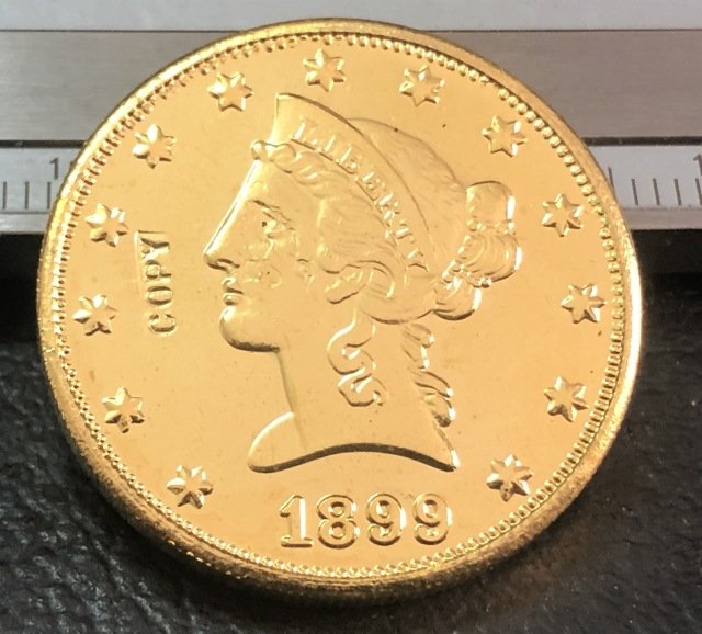 1 Pcs 1899-P Liberty Head $10 Ten Dollar Copy Coins- For Collection