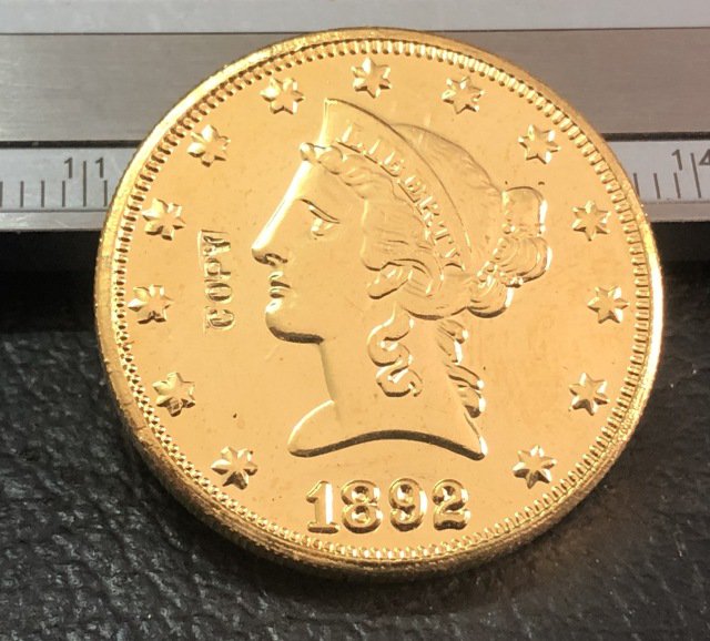 1 Pcs 1892-P Liberty Head $10 Ten Dollar Copy Coins- For Collection