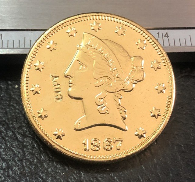 1 Pcs 1867-S Liberty Head $10 Ten Dollar Copy Coins- For Collection
