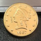 1 Pcs 1867-S Liberty Head $10 Ten Dollar Copy Coins- For Collection