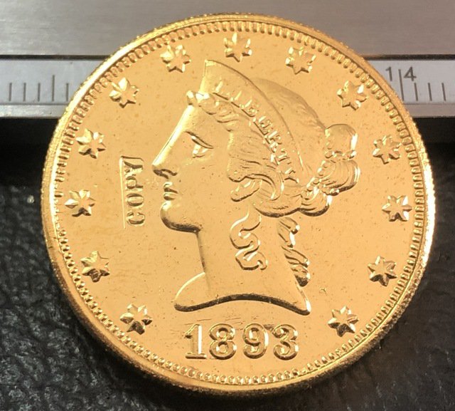 1 Pcs 1893-S Liberty Head $10 Ten Dollar Copy Coins- For Collection