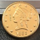 1 Pcs 1882-P Liberty Head $10 Ten Dollar Copy Coins- For Collection