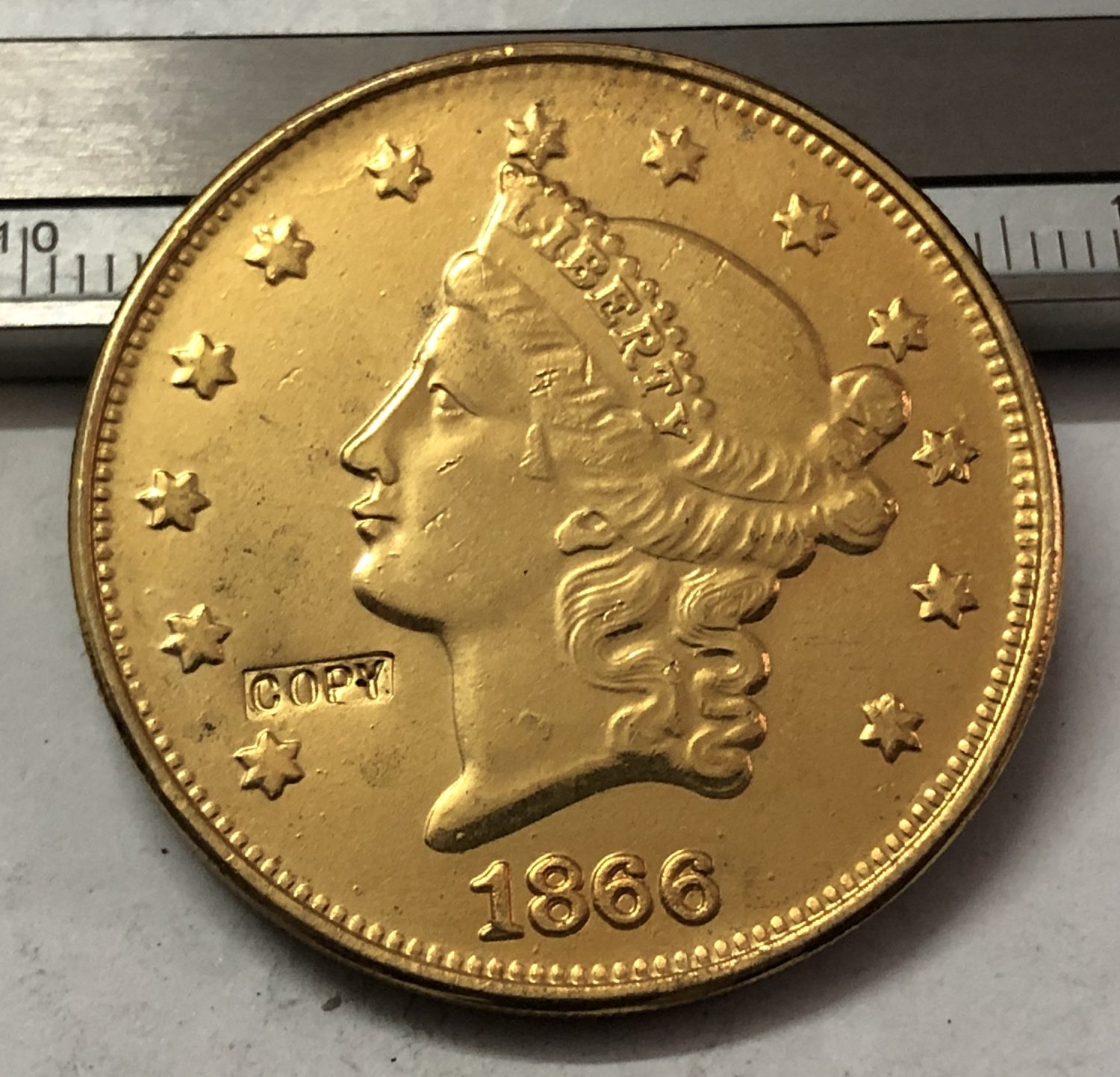 1 Pcs 1866 Liberty Head $20 Twenty Dollar Copy Coins For Collection