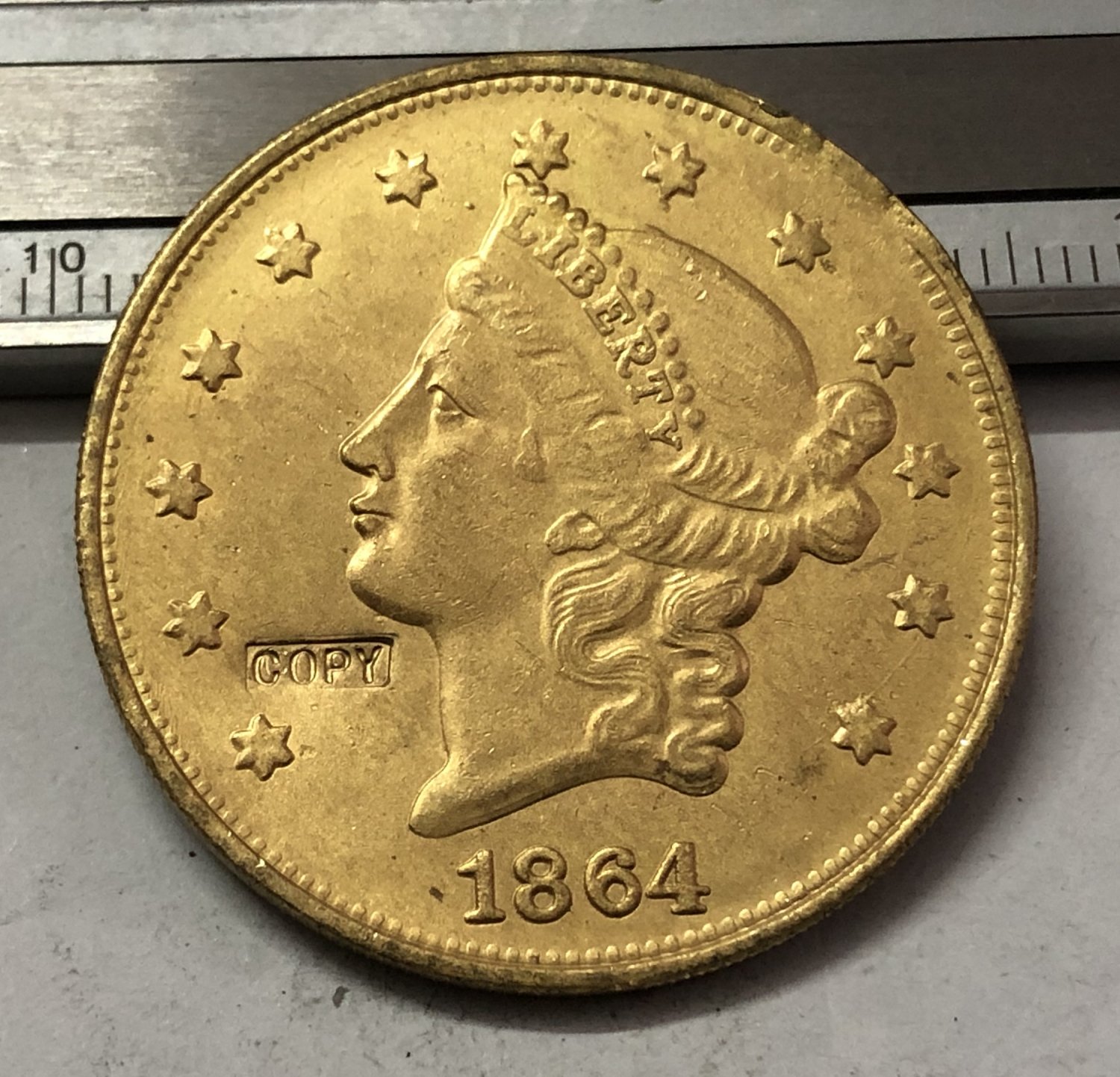 1 Pcs 1864 Liberty Head $20 Twenty Dollar Copy Coins For Collection