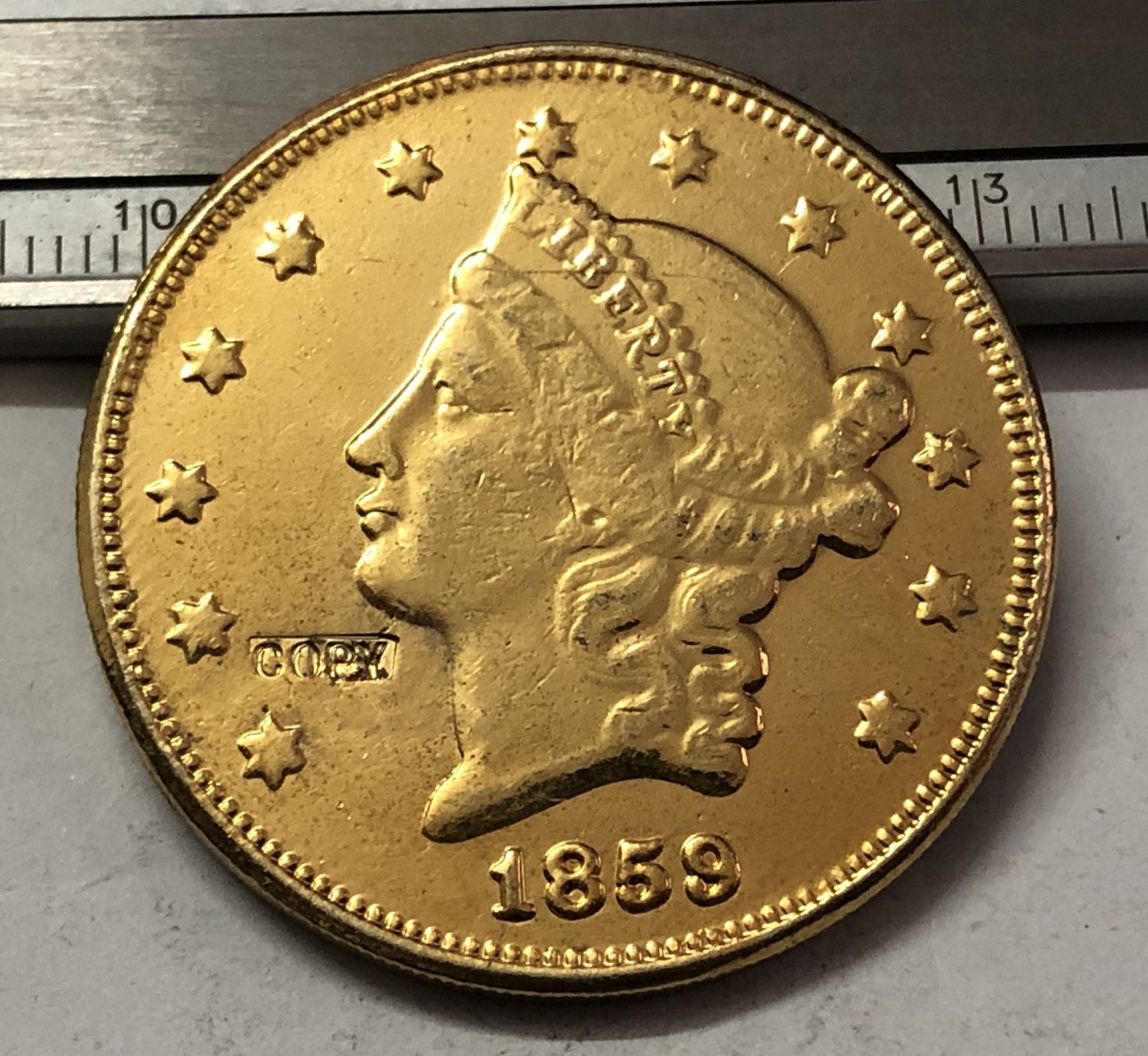 1 Pcs 1859 Liberty Head $20 Twenty Dollar Copy Coins For Collection