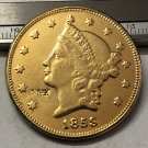1 Pcs 1859 Liberty Head $20 Twenty Dollar Copy Coins  For Collection