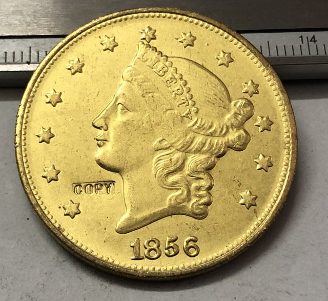 1 Pcs 1856 Liberty Head $20 Twenty Dollar Copy Coins For Collection