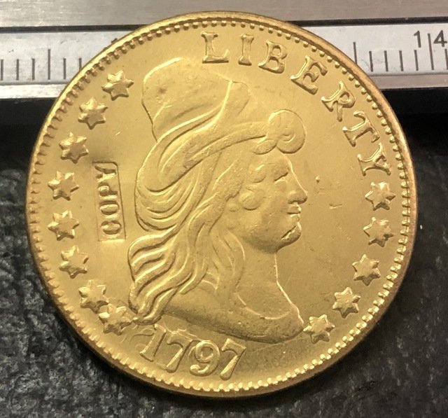 1 Pcs 1797 Turban Head $5 Five Dollar Half Eagle And Shield Copy Coins  For Collection