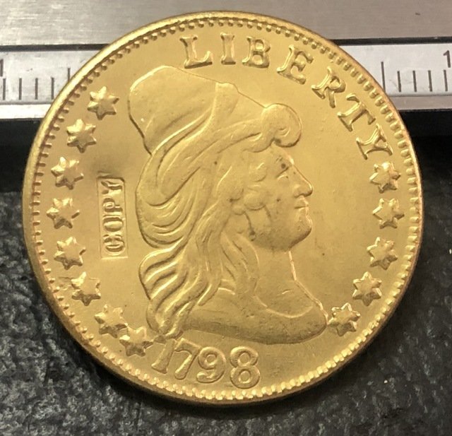 1 Pcs 1798 Turban Head $5 Five Dollar Half Eagle And Shield Copy Coins For Collection