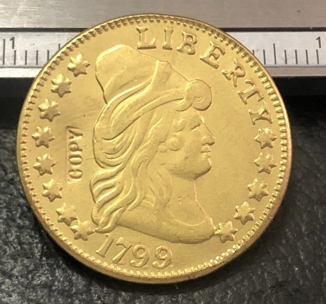 1 Pcs 1799 Turban Head $5 Five Dollar Half Eagle And Shield Copy Coins  For Collection