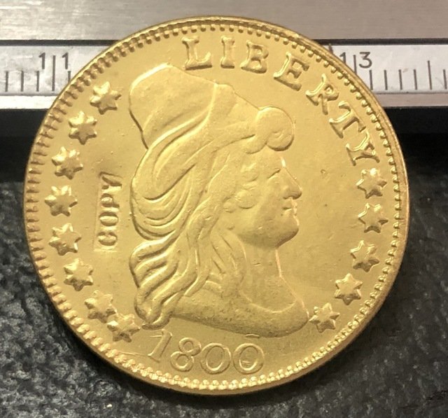 1 Pcs 1800 Turban Head $5 Five Dollar Half Eagle And Shield Copy Coins  For Collection