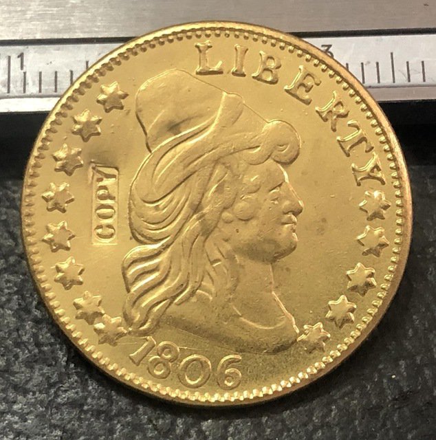 1 Pcs 1806 Turban Head $5 Five Dollar Half Eagle And Shield Copy Coins  For Collection