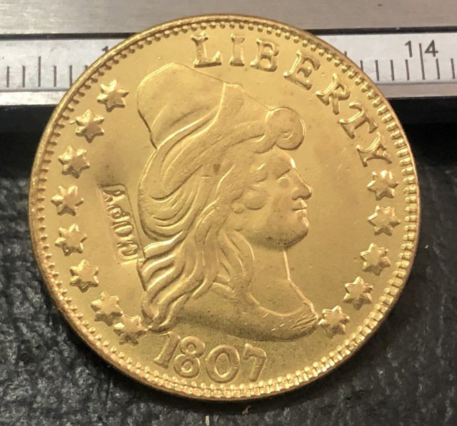 1 Pcs 1807 Turban Head $5 Five Dollar Half Eagle And Shield Copy Coins  For Collection