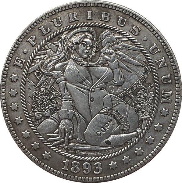 Hobo Nickel 1893-S USA Morgan Dollar COIN COPY Type 150