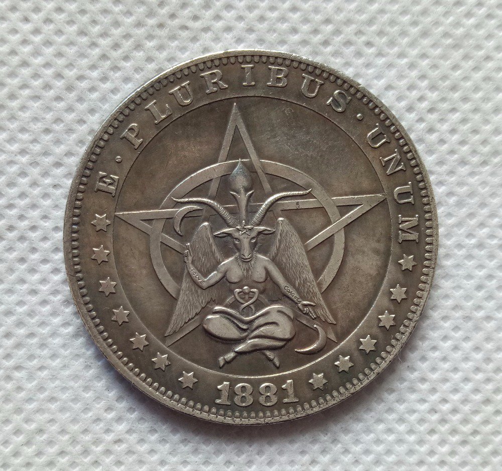Hobo Nickel Coin 1881-CC Morgan Dollar COPY COIN