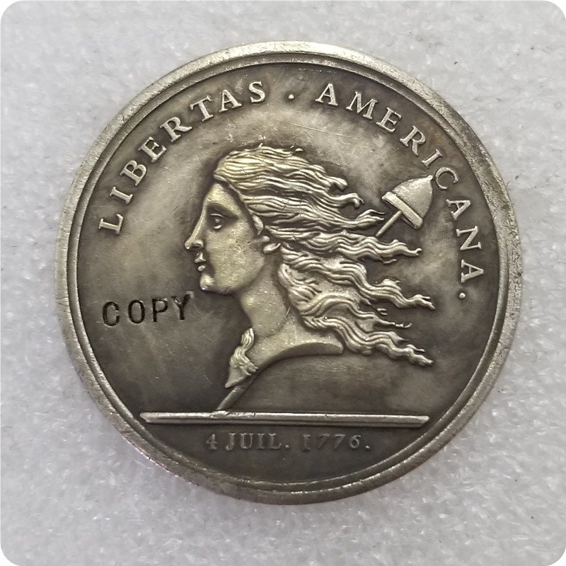 1 Pcs US 1776 LIBERTAS AMERICANA MEDAL Copy Coins For Collection