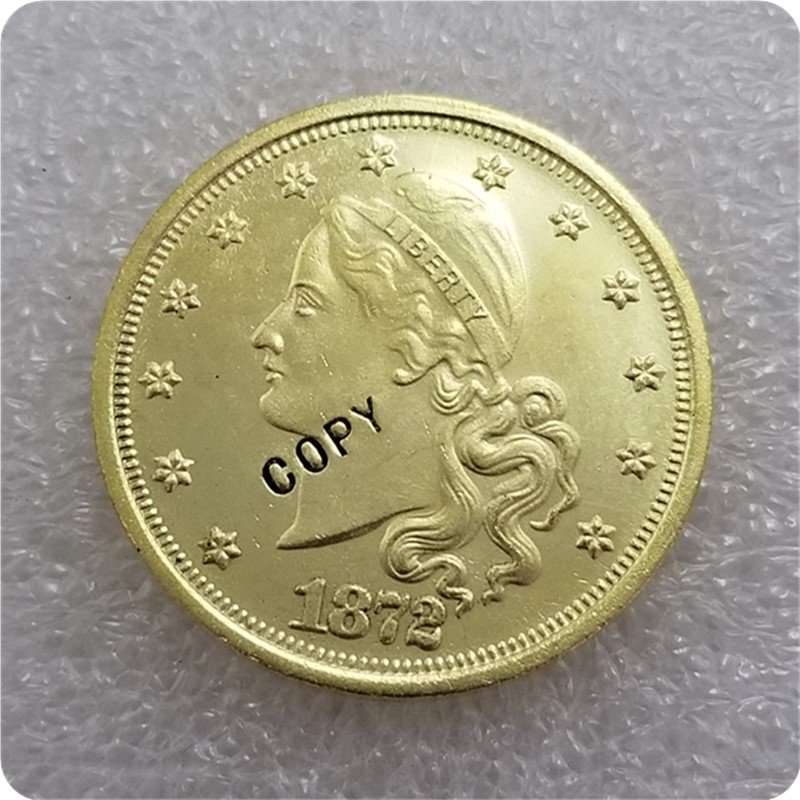 1 Pcs USA 1872 Amazonian $20.00 Liberty Twenty Dollar Gold Copy Coins  For Collection