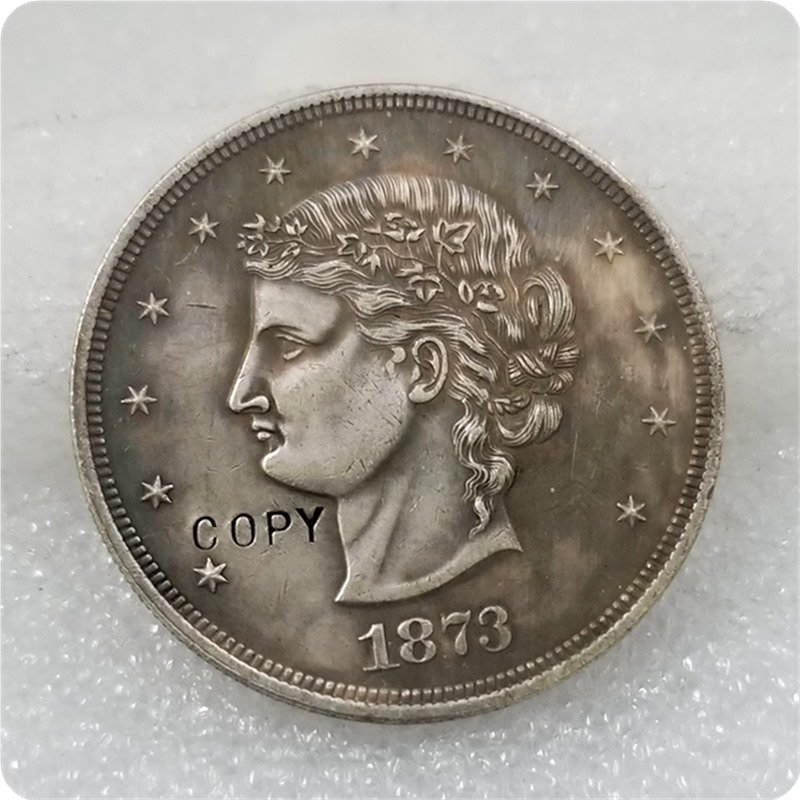 1 Pcs USA 1873 "Frowning Bust" Trade Dollar Pattern Copy Coins  For Collection