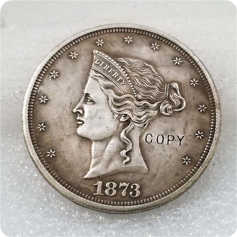 1 Pcs USA 1873 Beaded Coronet Trade Dollar Patterns Copy Coins  For Collection