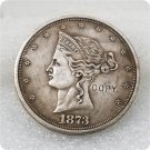 1 Pcs USA 1873 Beaded Coronet Trade Dollar Patterns Copy Coins  For Collection