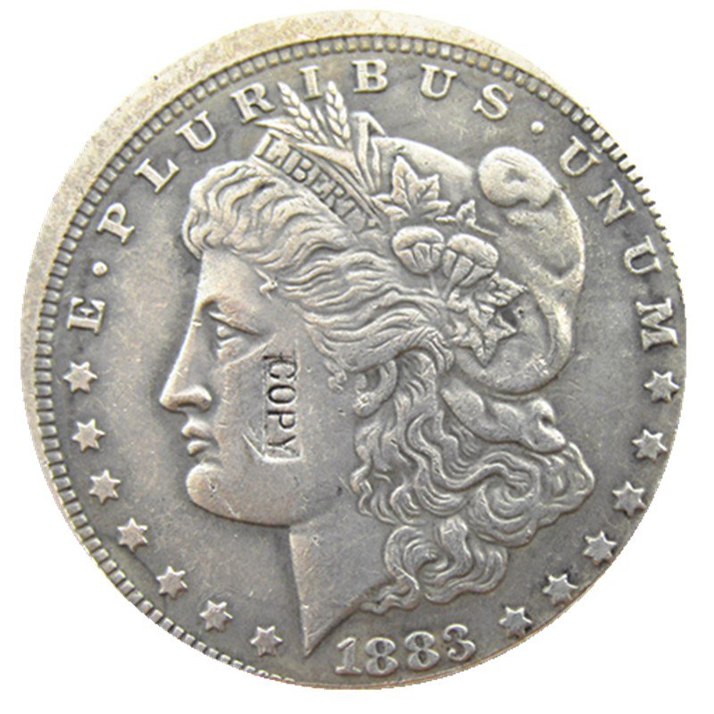 1 Pcs US 1883-O Morgan Dollar Off-Center Silver Plated Copy Coin For Collection