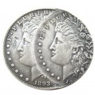 1 Pcs US 1893S Morgan Dollar Two Faces Error Silver Plated Copy Coin  For Collection