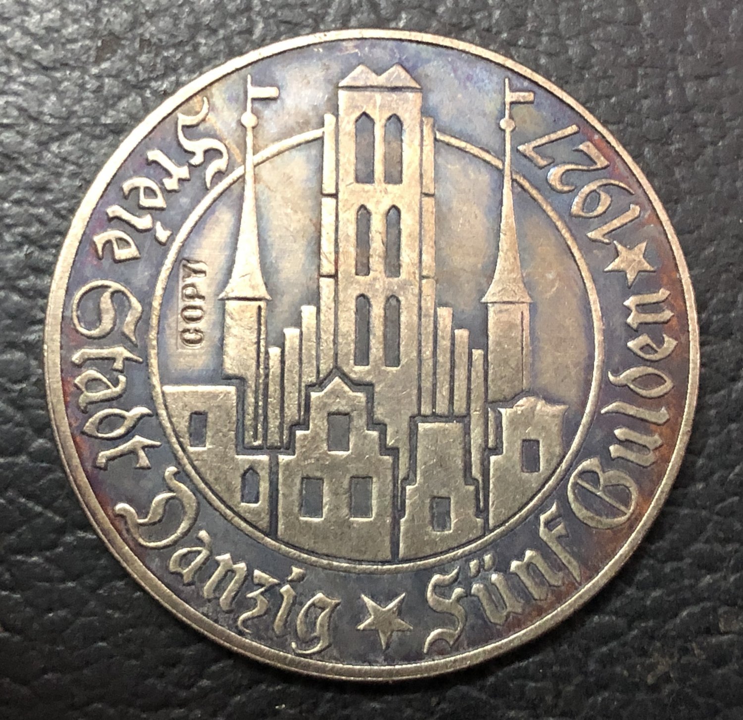 1927 Free city of Danzig 5 Gulden