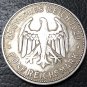 1927-F Germany-1871-1948 5 Reichsmark Tubingen University Silver Plated Copy Coin