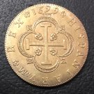 1699 Spain 8 Escudos - Carlos II Seville Gold Copy Coin