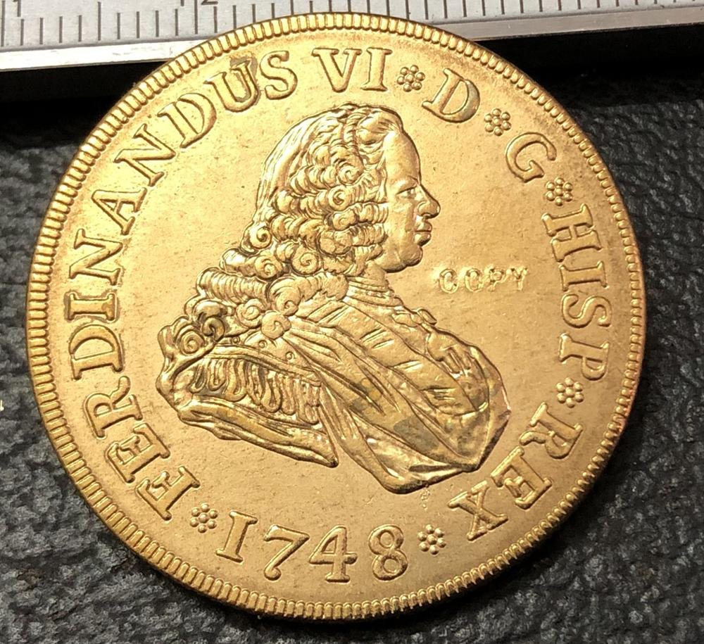 1748 Spain 4 Escudos-Fernando VI Gold Copy Coin