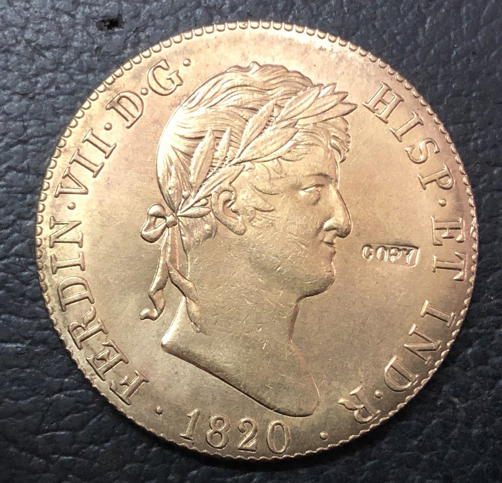 1820 Spain 8 Escudos - Fernando VII Gold Copy Coin