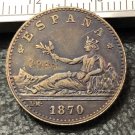 1870 Spain 50 Centimos Copy Coin