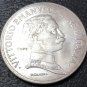 1914 Italy 5 Lire - Vittorio Emanuele III Silver Plated Coin